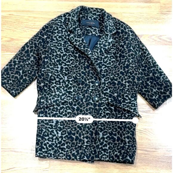 COACH Classic Wool Blend Cocoon Coat Double Breasted Oversized 3/4 Sleeve XS - Picture 4 of 16